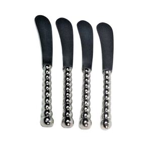 Elegante Cuchillo para Servir con Incrustaciones de Nácar y Mango Plateado Detallado para Cocina, Banquetes y Mesas de Comedor de Hotel - Product Image 1