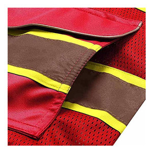 Chaleco de seguridad reflectante de diseño OEM, color verde de alta visibilidad con cremallera frontal, antiestático, ignífugo, ropa táctica. - Product Image 5