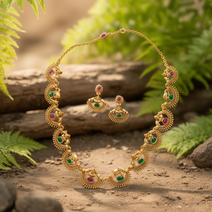 Pota Stone and Temple <b>Necklace</b> Set-Fine Jewelry #10575576PGR - Product Image 3