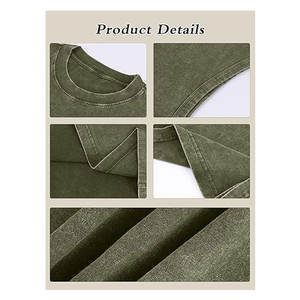 Débardeurs de sport pour hommes, T-shirts sans manches, T-shirts de musculation, T-shirts de gym délavés à l'acide, pour la course, la plage, coupe ample, athlétiques, été, fitness - Product Image 4