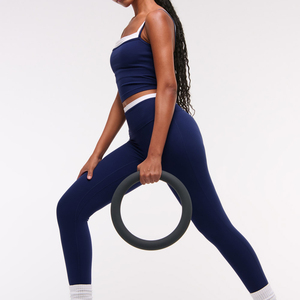 Ensemble de pantalons de yoga taille haute, extensibles, respirants, à séchage rapide, écologiques, sans coutures, pour le sport et le streetwear, grandes tailles - Product Image 4