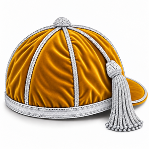 Casquette de cérémonie en velours personnalisée, casquette de rugby, casquette de récompense, casquette de club, casquette de présentation sportive brodée sur mesure - Product Image 5