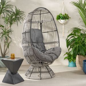 Silla Giratoria Tipo Huevo RESEDA, Columpio de Patio Cómodo con Diseño Premium - Product Image 1
