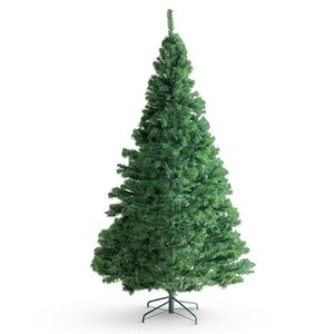 Albero di Natale Artificiale Preilluminato da 6,5 Piedi con 450 Luci LED Multicolore, 1227 Punte di Rami, Decorazione Festiva Completa per Feste - Product Image 1