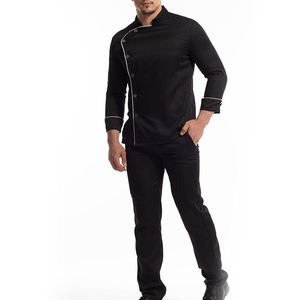 Chaqueta de Chef Profesional de Manga Larga con Doble Botonadura y Cuello Alto, Uniformes de Chef para Hombre - Product Image 4