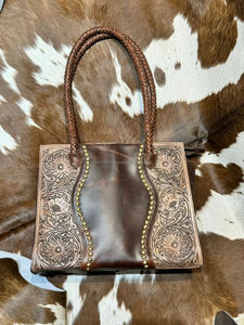 Vintage Rustic Real 100% Genuine Cowhide <b>Leather</b> Tote Bags Premium High Quality Crafted <b>Leather</b> Women Concealed <b>Shopping</b> Bags - Product Image 3