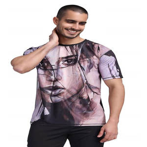 Venta al por mayor de camisetas de manga corta de hombre en fábricas tops de verano ropa deportiva de hombre de media manga ropa de gran tamaño - Product Image 3