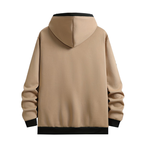 Sudadera con Capucha Unisex OEM, Transpirable, 500 Gramos, Felpa de Poliéster/Algodón Lavado, Deportiva, Invierno, Color Caqui Sólido, Bolsillos, Impresión Personalizada - Product Image 2