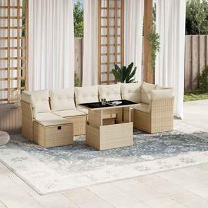 Conjunto de Sofás de Jardín Color Beige - Product Image 1