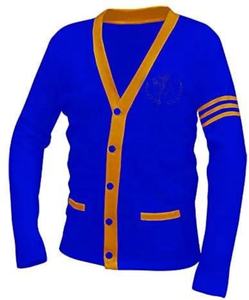 Custom Unisex 100% Cotton Unisex V-Neck <b>Cardigan</b> <b>Sweater</b> with University Logo and Button Accents 2026 - Product Image 2