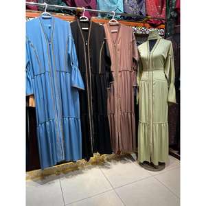 Abaya de luxe pour femme, ornée de perles, robe longue et modeste, confortable et respirante, pour usage quotidien et formel – Grande Vente - Product Image 1