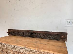 Panel de Madera de Teca Antigua con Grabado Fino, Estilo Moderno de Mediados de Siglo, Artesanía, Decoración de Pared para Hogar u Oficina, Muebles de Exterior - Product Image 2