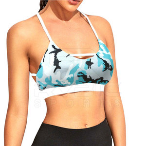 Seamless Yoga <b>Bra</b> for Women Soft <b>Stretch</b> Fabric Lightweight Padded Sublimated Sports <b>Bra</b> for Activewear Brands - Product Image 2