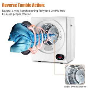 GYJ28 88 E Asciugatrice Compatta Portatile da 1.5CUFT, Asciugatrice Domestica con Display LED, Pieghevole Automatica, Bianca, 120V 2.5KG per USA e Regno Unito - Product Image 3
