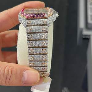 Montre de qualité supérieure avec diamants cultivés en laboratoire à prix d'usine, montre sertie de diamants cultivés en laboratoire DEF - Product Image 4