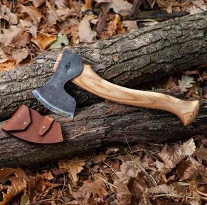 Hand-Forged High Carbon Steel Flat Backed 13" DIY Grade Bushcraft <b>Axe</b> Full Tang Ash Wood <b>Handle</b> ODM Outdoor Work Gifts - Product Image 6