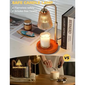 Lampe chauffe-bougie à intensité variable avec minuterie, cadeau d'anniversaire ou de pendaison de crémaillère pour femme et maman, élégante décoration pour la maison neuve avec chauffe-cire J - Product Image 5