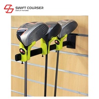 Expositor Metálico Swift Courser para Palos de Golf, Soporte para Putter con Logotipo Personalizado, Tubo Vertical Ranurado Negro/Blanco para Exhibición y Venta al por Menor