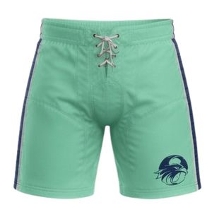 Conjunto de Camiseta y Pantalones Cortos de Hockey sobre Hielo Sublimados en Verde Menta para Hombre, Cuello en V, Rayas, Poliéster, Uniforme Deportivo - Product Image 4