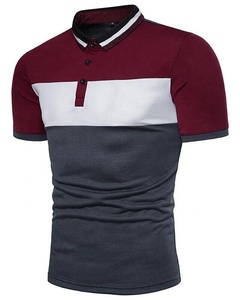 2024 New Fashion Mens Contrast Casual Golf Slim Fit for T-Shirt Short Sleeve Solid 100% Cotton Quick Dry - Product Image 6