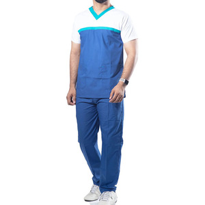 Hospital Medical Men <b>Doctor</b> Scrub Suits for Stretchy Men Wear Scrubs Nursing Surgical Uniforms <b>Sets</b> for Men - Product Image 1