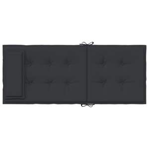 Set of 4 Black <b>Highback</b> Outdoor <b>Chair</b> Cushions - Product Image 6
