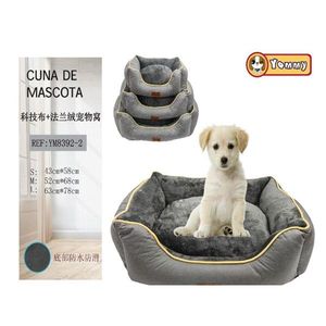 Lit pour animaux de compagnie Yommy avec doublure en flanelle S M L, fond imperméable, niche pour chien - Product Image 3