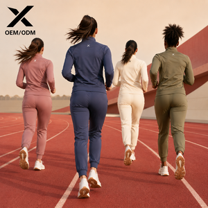 Chándal Deportivo de Verano para Mujer con Logotipo Personalizado X Sports City, OEM, Color Sólido, Cierre Completo, Cuello Alto, Ropa Deportiva Transpirable - Product Image 2
