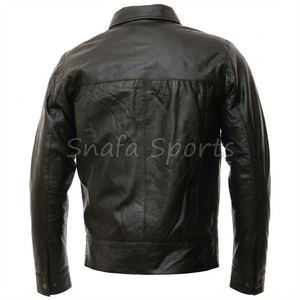 Blousons d'hiver personnalisés pour hommes en cuir, tissu imperméable, style tendance, nouvelle veste en cuir pour hommes en vente - Product Image 2