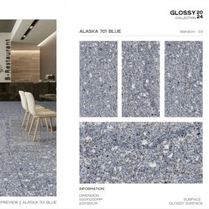 Carreaux de porcelaine à surface brillante, dimensions 60x120cm, 600x1200mm, 24x48, pour projets de design d'intérieur luxueux pour murs et sols. - Product Image 1