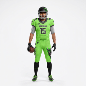OEM Custom American Football Jersey and Pants Set – Neon Green <b>Elite</b> Football Uniform with Full Sublimation Team Uniforms - Product Image 1