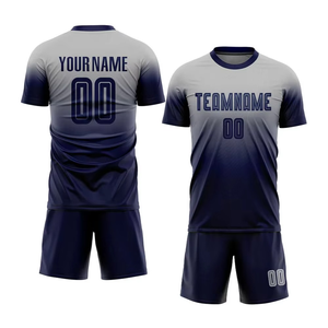 Ensemble de maillots de football pour hommes à dégradé de couleurs, design minimaliste, uniforme de football personnalisé, vêtements de sport à séchage rapide, OEM - Product Image 5