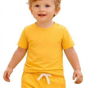 Ensemble haut et bas pour bébé garçon 100% bambou, personnalisé, ultra doux, respirant, respectueux de la peau, écologique, tenue pour nourrisson - Product Image 1