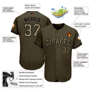 Camiseta de Softbol Personalizada para Mujer, Color Verde Oliva Camuflaje Negro, Uniforme de Equipo, Ropa Deportiva para Lanzamiento Rápido, Auténtica, Transpirable, de Secado Rápido, de Malla - Product Image 2