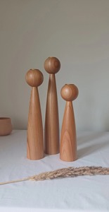 Wooden <b>Candle</b> Stand Beautiful Natural Wooden Candlestick Holder for Living Room Shelf Decoration Handmade and Warm <b>Candle</b> Stand - Product Image 3