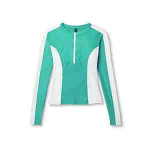 เสื้อรัดรูปแขนยาวสำหรับผู้ชายและผู้หญิง สีสันสดใส ประกอบด้วยสีม่วง ขาว เขียวอมฟ้า ชมพู ดำ เหมาะสำหรับการออกกำลังกาย ฝึกซ้อม ว่ายน้ำ และกิจกรรมกีฬา - Product Image 2