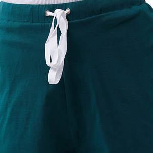 Ensemble décontracté deux pièces brodé pour femme, couleur unie, séchage rapide, respirant, en coton, t-shirt et short de fitness pour femme - Product Image 6