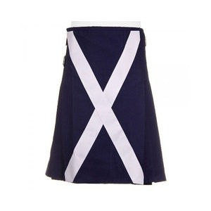 Kilt Escocés Azul Marino para Hombre, Estilo Bombero, Hecho a Mano, Tradicional y Moderno - Product Image 1