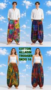 Pantalones Aladdin de Algodón 100% Transpirables y Ecológicos, Estilo Informal de Invierno, Diseño Vintage, Cintura Elástica Relajada - Product Image 2
