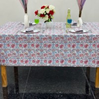 Nappe en coton à imprimé floral, style classique tissé, lavable, pour usage domestique. Nappe imprimée pour la maison.