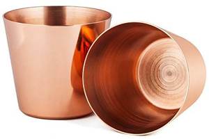 Juego de Vasos Clásicos de Cobre con Forma Cilíndrica Lisa, Acabado Pulido y Estilo Artesanal Minimalista para Uso Diario y Regalos - Product Image 3