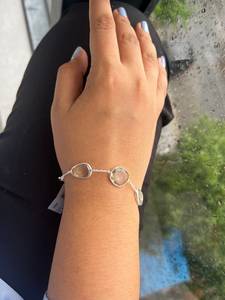 Natural Green Amethyst <b>Bracelet</b> 925 Sterling <b>Silver</b> Handmade Gemstone Jewelry For Women Elegant Minimal Gift - Product Image 4