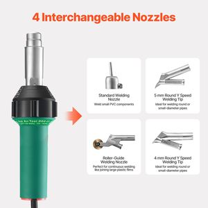 Pistolet de soudage à air chaud 1600W pour PVC/TPO, soudeuse thermique pour vinyle 122-1112F - Product Image 3