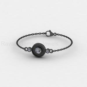 Pulsera de Bisel Redondo en Blanco de Alta Calidad de Oro 18K y Plata 925 con Engaste de Circonita Cúbica para Resina de Leche Materna, Fornituras de Joyería DIY para Recuerdos - Product Image 4