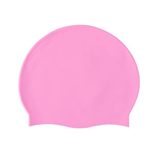 Bonnet de bain unisexe en silicone de couleur unie, imperméable et extensible, pour adultes et enfants, entraînement, course, sports nautiques - Product Image 3
