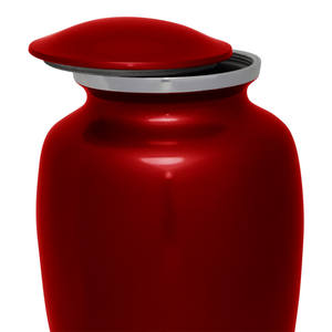 Urna Funeraria Clásica Hecha a Mano para Cenizas de Automóvil, Color Rojo Rubí - Product Image 3