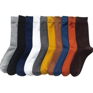 Men's Crew <b>Socks</b> Solid Color Cotton Knitted Breathable Daily Wear Standard <b>Thickness</b> Regular Style Custom <b>Socks</b> - Product Image 2