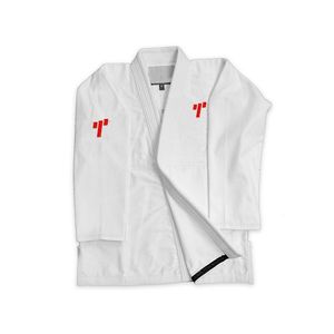 Kimono de judo blanc Trimmy unisexe, coupe classique, 100 % coton, imprimé numérique durable, logo frontal, 400 g, vêtements d'arts martiaux pour adultes - Product Image 1