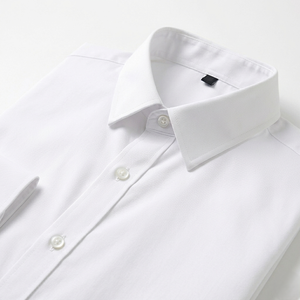 Camisas de Vestir Blancas para Hombre al por Mayor, Cuello Mao, Primavera, Alta Calidad, Manga Larga, 100% Algodón Popelina, Antiarrugas - Product Image 4