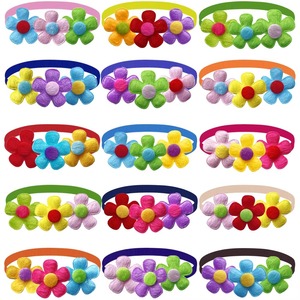 50-100 pièces de nœuds papillon colorés à fleurs pour chiens et chats, magnifiques accessoires de mode mignons pour animaux de compagnie, collier avec nœud papillon pour chien - Product Image 4